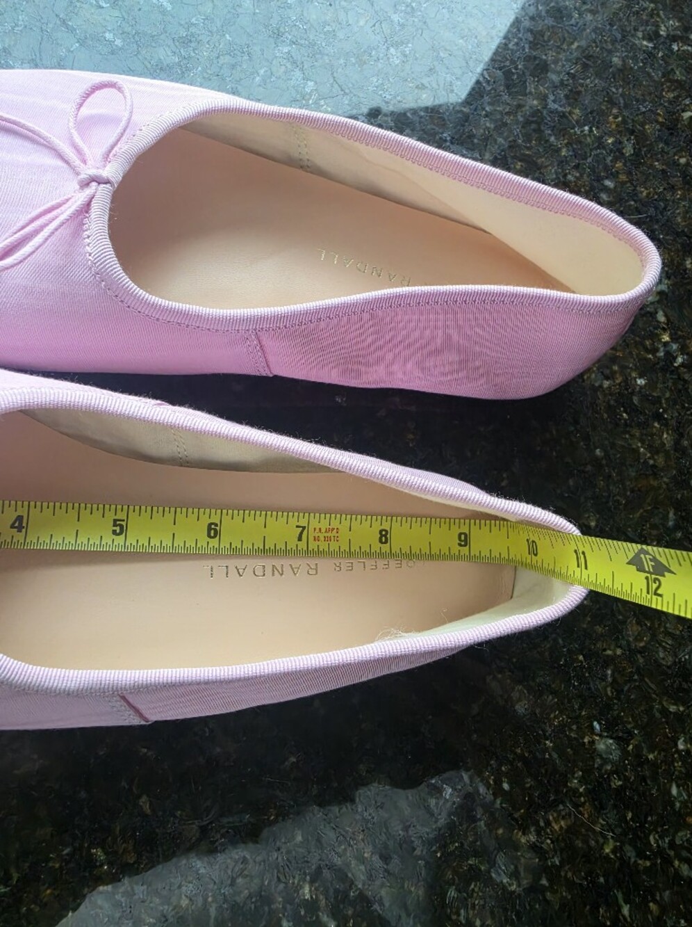 Loeffler Randall Landon Ballet Flat in Powder Pink Moiré Sz 7.5 - Picture 6 of 12